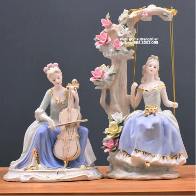 TƯỢNG SỨ CÔ GÁI CHÂU ÂU